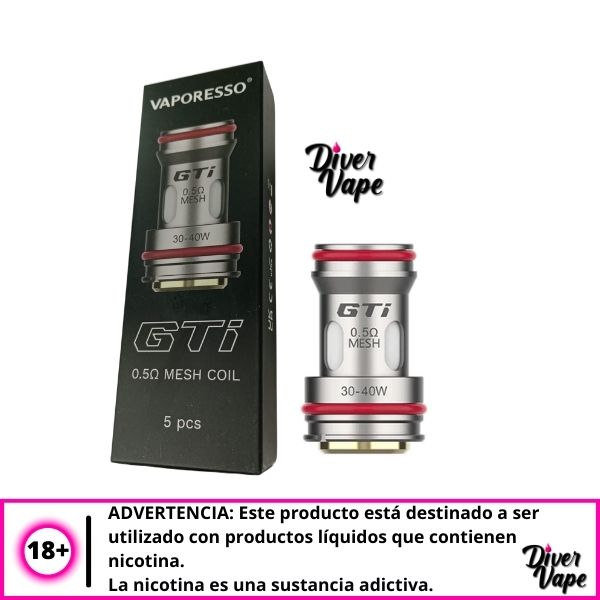 Vaporesso resistencias GTI 0.5 ohm Mesh Coil