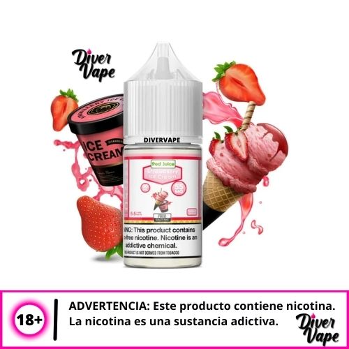 Pod Juice Strawberry Ice Cream Salts