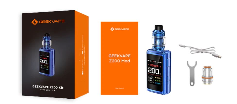 geekvape Z200 box includes