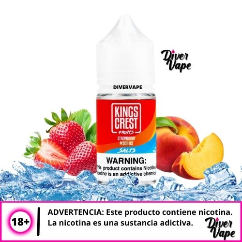 King's Crest Fruits Salt Strawberry Peach Ice 30ml