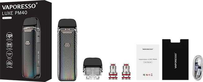 Vaporesso Luxe PM40 Kit Especificaciones