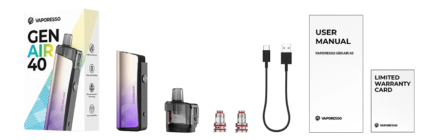 kit Vaporesso Gen Air 40 especificaciones