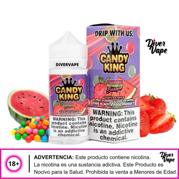 Candy King Strawberry Watermelon Bubblegum 100ml