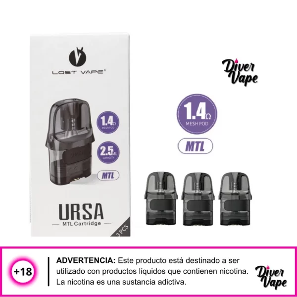 Lost Vape Ursa Nano Pod 1.4 ohm