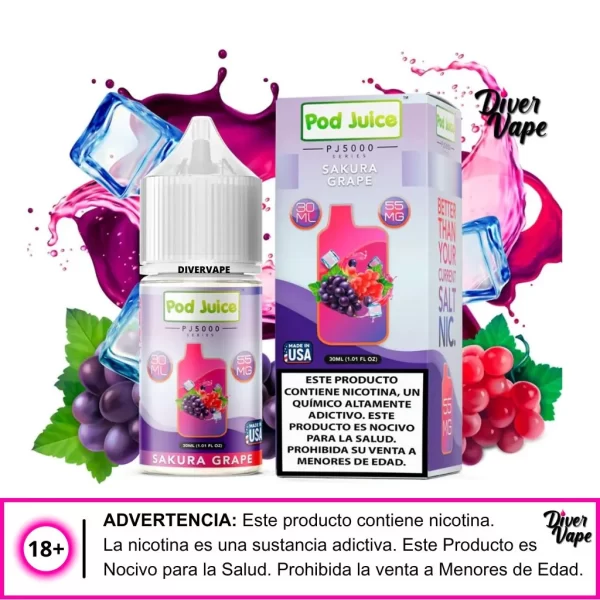 Pod Juice Sakura Grape Salts